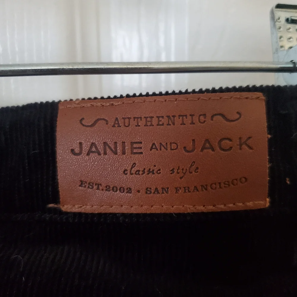 Janie And Jack Black Corduroy Kids Pants 4